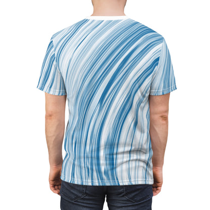 Stylish  Cut & Sew Tee, Casual Summer Shirt, Beach Wear, Gift for Him/Her, Colorful AOP Tee