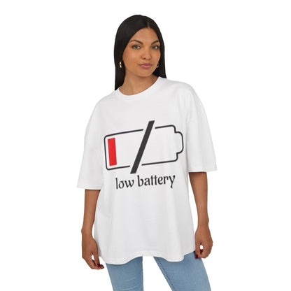 Low Battery Box Tee,  Cotton T-Shirt, Funny Graphic Tee, Gift for Him, Gift for Her, Casual Everyday Wear