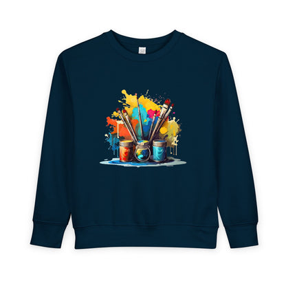 Creative Little Artist Toddler Sweatshirt, Kids Art Sweatshirt, Colorful Kids Sweater, Toddler Gift, Birthday Present, Painting Lover
