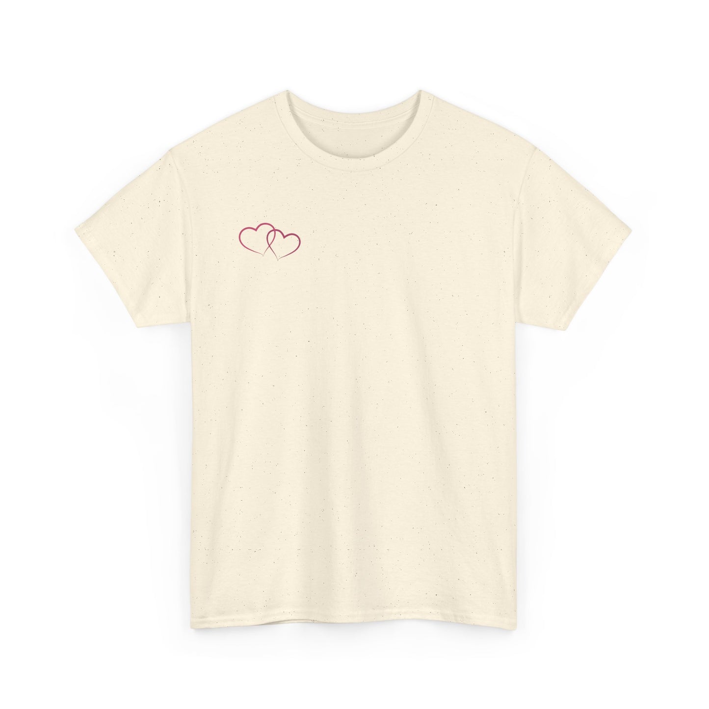 Minimalist Heart  Heavy Cotton Tee, Casual Wear, Gift for Her, Heart Tee, Everyday Fashion, Birthday Gift, Love Tee