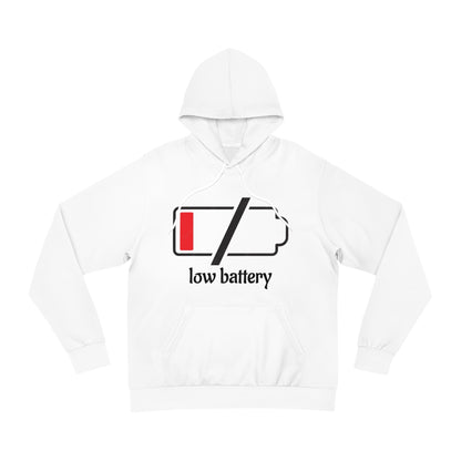 Low Battery Fashion Hoodie, Funny Hoodie for Tech Lovers, Perfect Gift for Gamers, Casual Wear for Every Season, Cool Graphic Sweatshirt