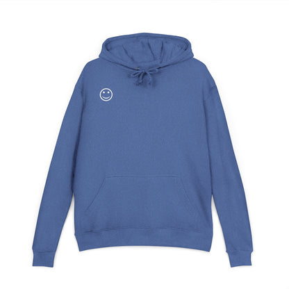 French Terry Hoodie with Smile Design - Trendy Pullover for Comfort, Cozy Gift, Casual Wear, Everyday Style