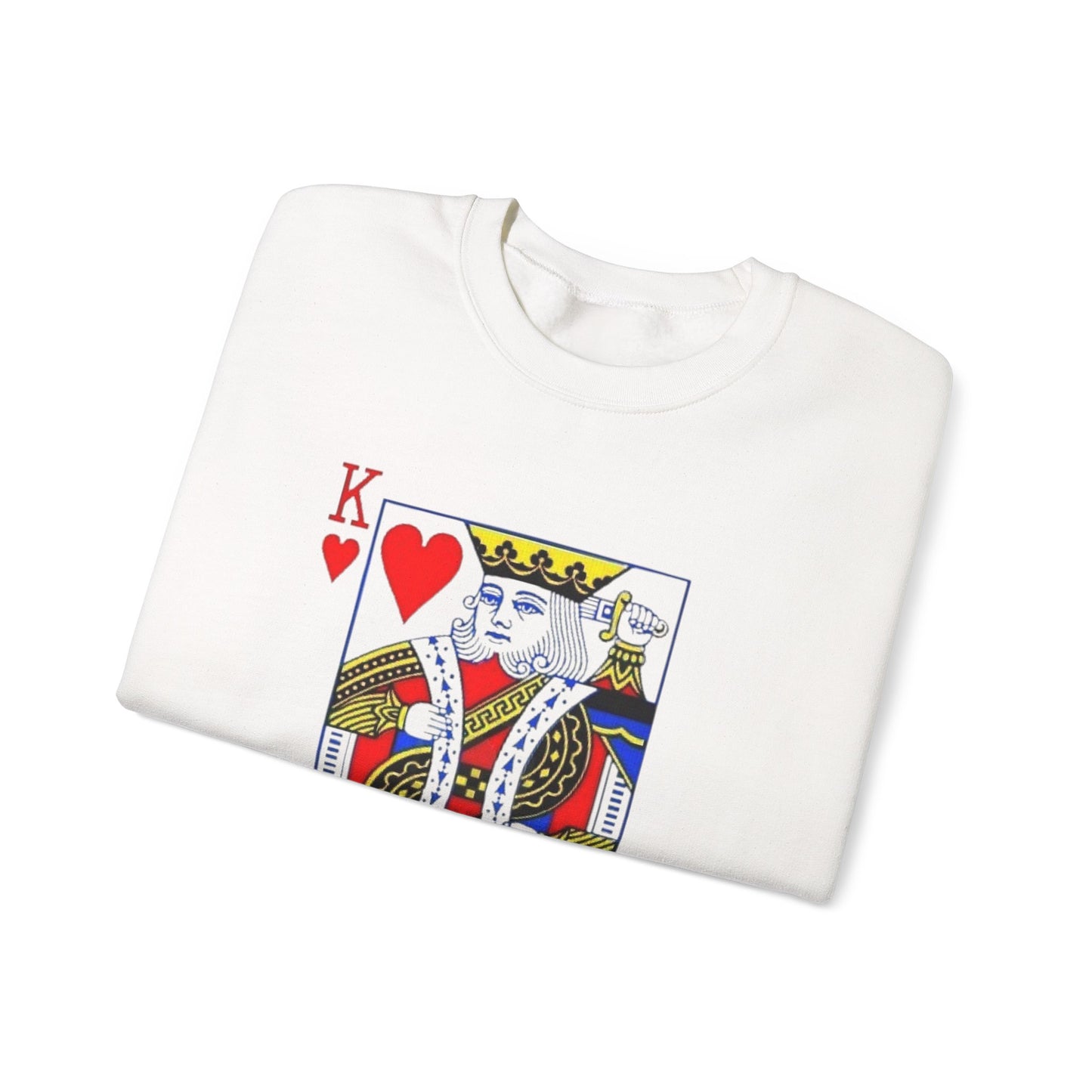 Playing Card King Sweatshirt -  Crewneck, Cozy Fashion, Great for Gamers, Casual Wear, Perfect for Game Night, Gift Idea
