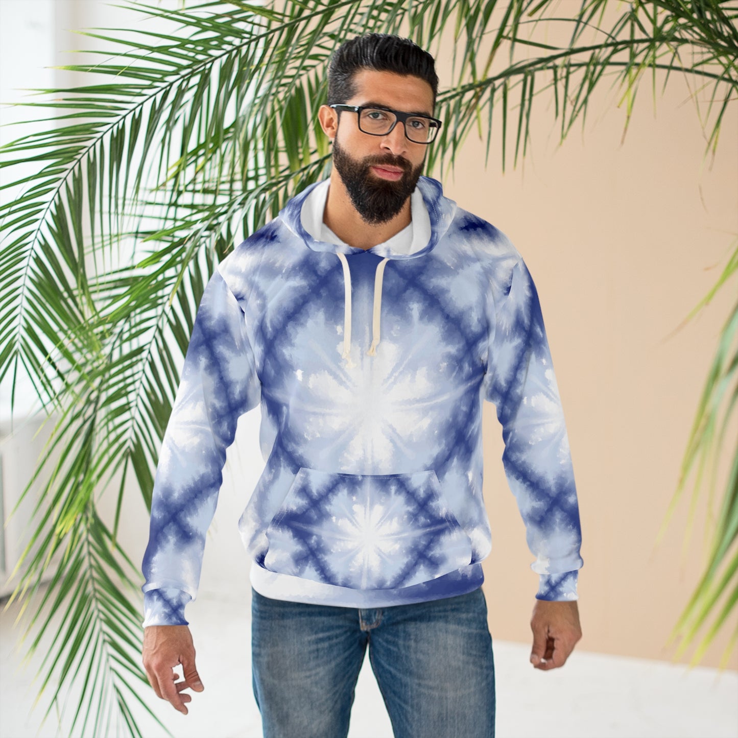 Tie-Dye  Pullover Hoodie - Cozy AOP Design, Casual Wear, Perfect Gift for All Seasons, Trendy Streetwear