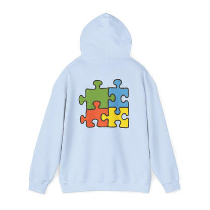 Colorful Puzzle Piece Hoodie for Creative Minds, Perfect for Gifts, Cozy Sweatshirt for Everyday Wear,