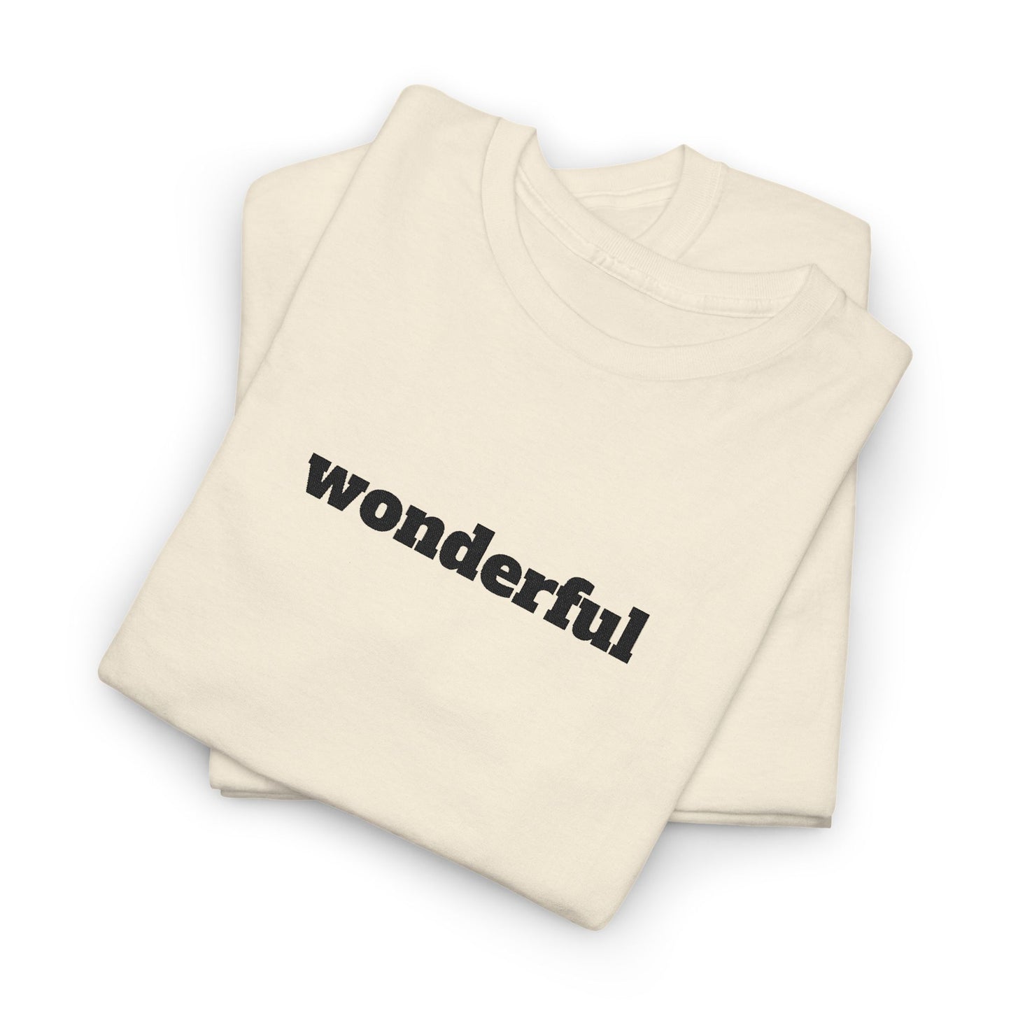 Wonderful Vibes  Heavy Cotton Tee, Casual Graphic Tee, Gift for Friends, Positive Affirmation Shirt, Everyday Wear, Birthday Gift