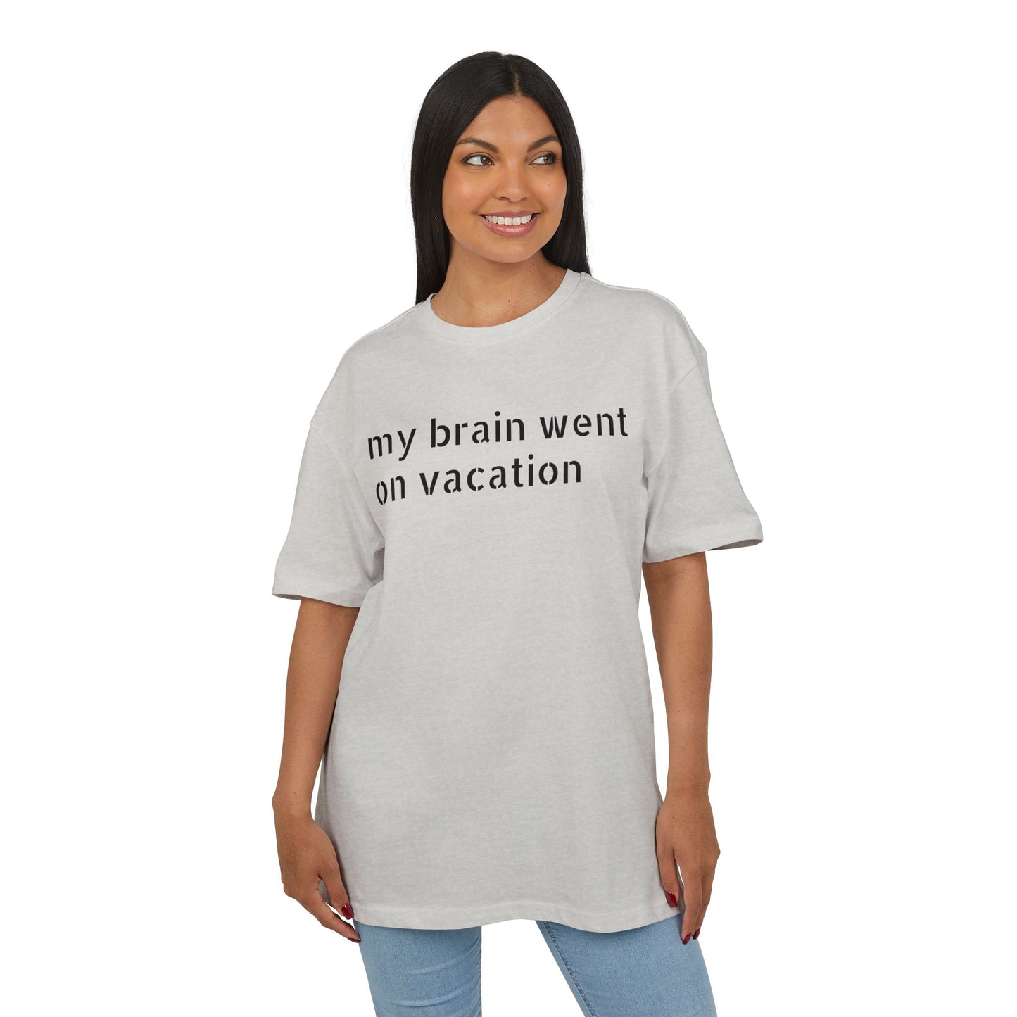 Vacation Vibes  Heavy Oversize Tee, Relaxed Fit Shirt, Casual Wear, Travel Shirt, Gift for Her, Funny Quote Tee