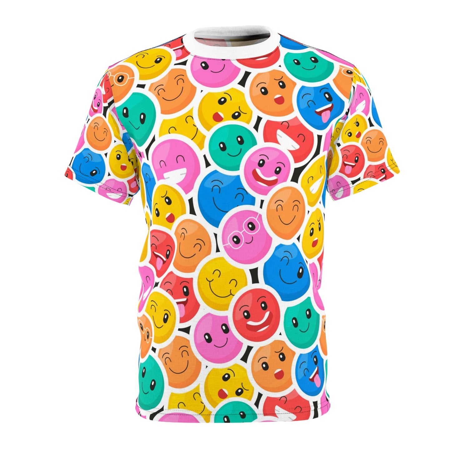 Colorful Emoji Tee, Fun & Quirky Graphic Shirt, Gift for Friends, Casual Wear, Birthday or Party Attire