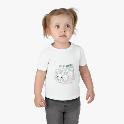 Cute Bunny Inspirational Infant Tee, Baby T-Shirt, Toddler Gift, Spring Outfit, Nursery Decor, Bunny Tee