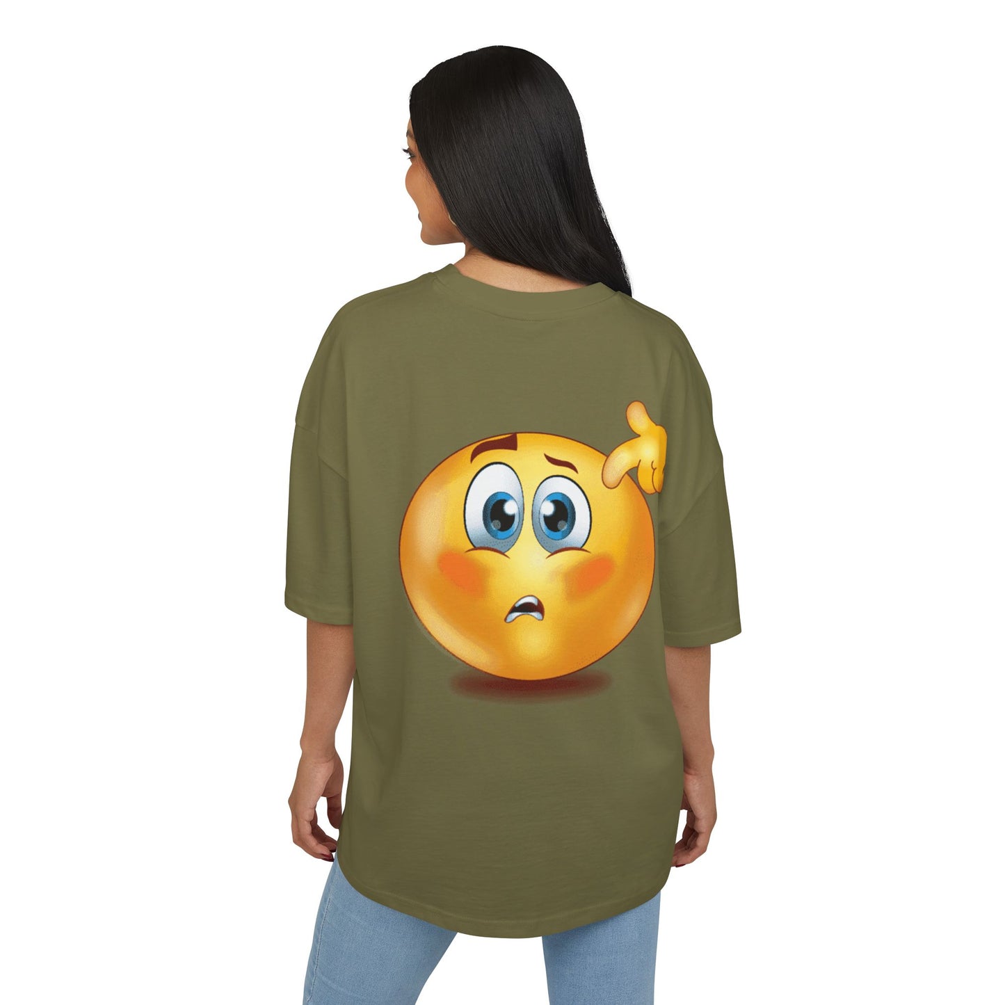 Funny Confused Emoji Tee,  Cotton Tee, Casual Gift, Humor Shirt, Unique Graphic Top, Playful Wear