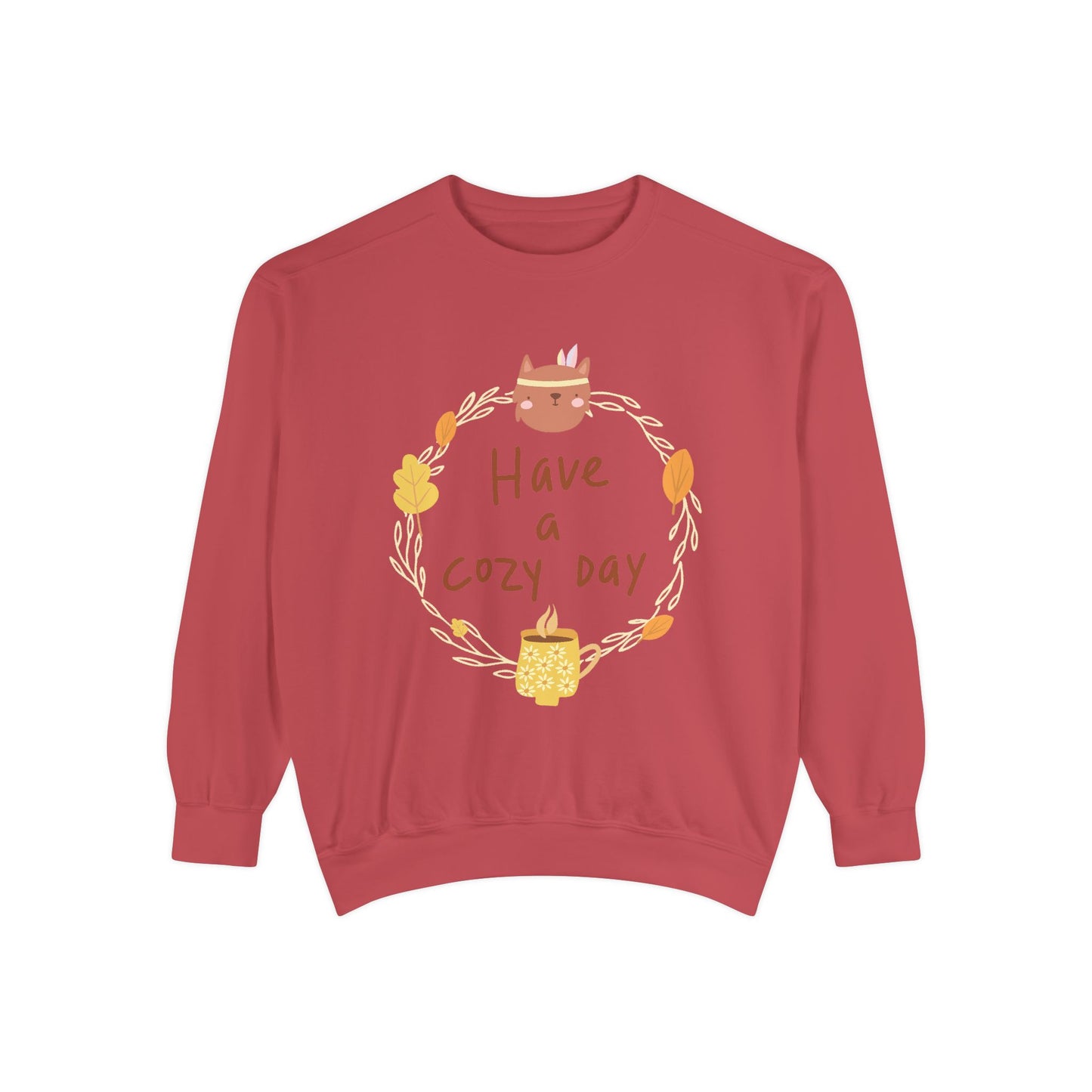 Cozy Day Sweatshirt | Garment-Dyed | Cute Fall Fashion, Everyday Wear, Gift for Her, Relaxed Style, Autumn Apparel