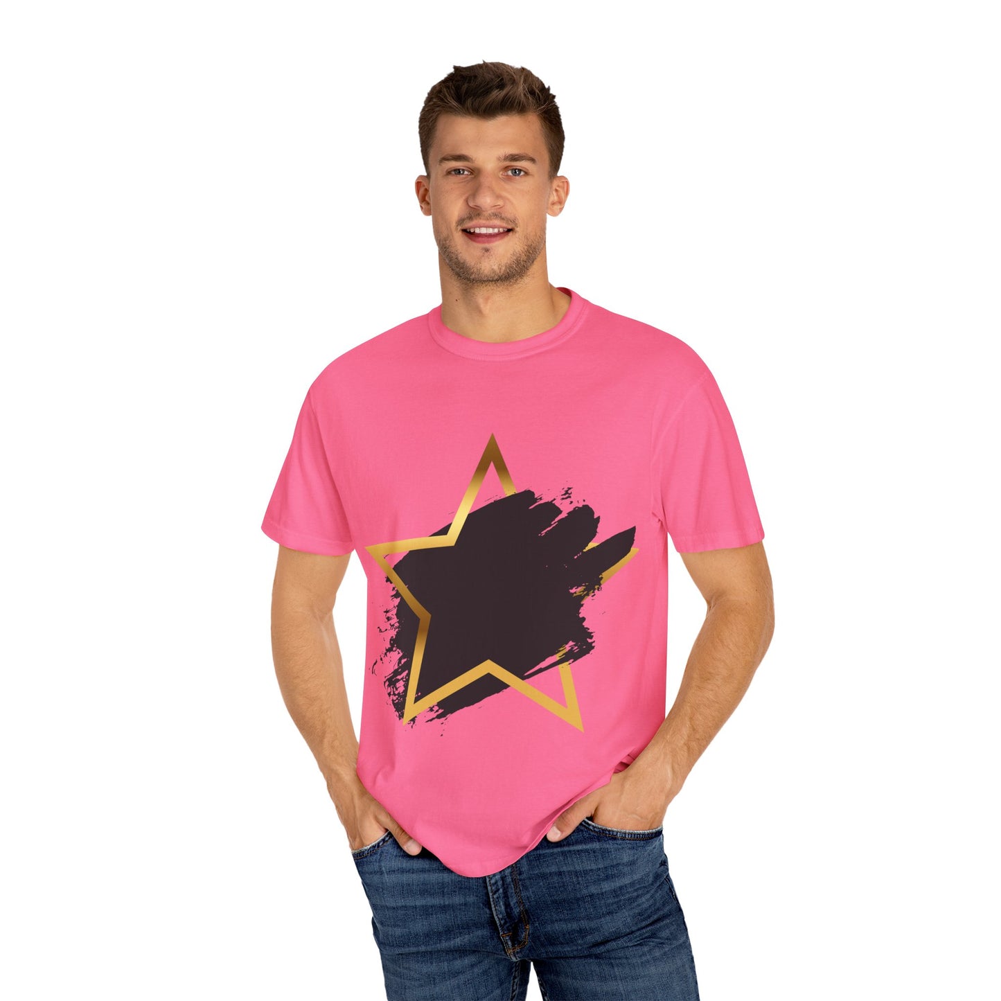 Stylish Star Graphic T-shirt - Casual Wear, Gift for Friends, Summer Fashion, Stylish Outfit, Everyday Casual