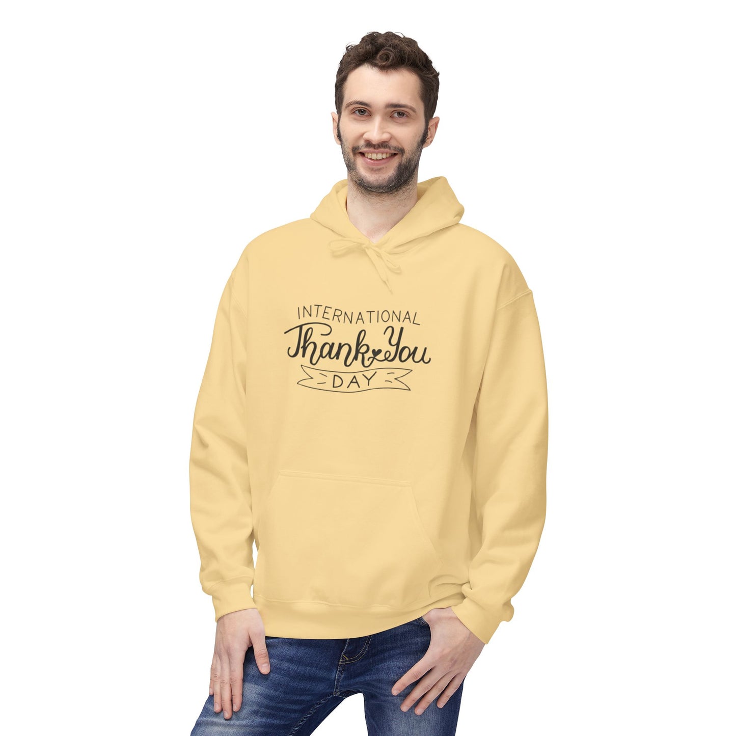 Thank You Day Hoodie | Fleece Sweatshirt, Gratitude Gift, Comfortable Layer, Easygoing Style, Perfect for Fall