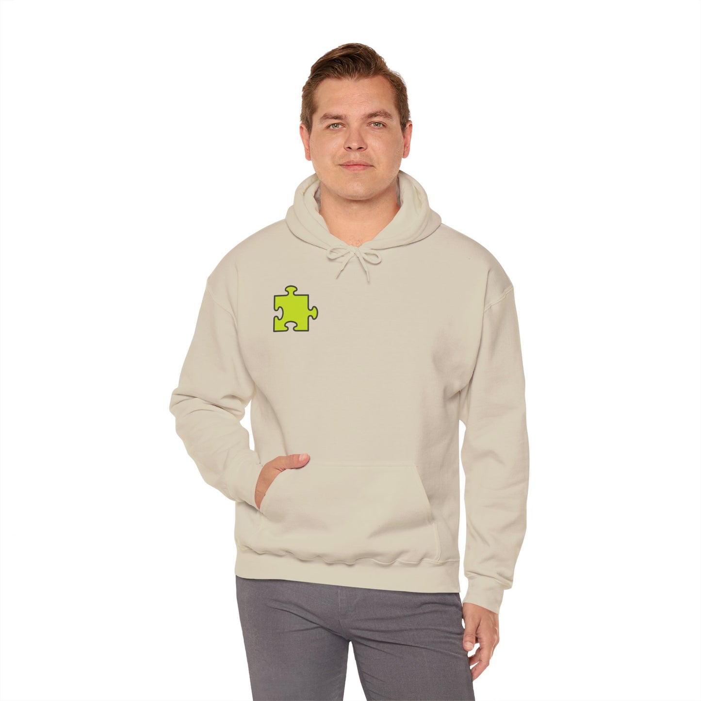 Colorful Puzzle Piece Hoodie for Creative Minds, Perfect for Gifts, Cozy Sweatshirt for Everyday Wear,