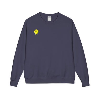 Smiley Face ComfortWash Sweatshirt | Cozy  Crewneck for Everyday Wear, Gifts, Relaxation, Casual Outfits, Cheerful Vibe