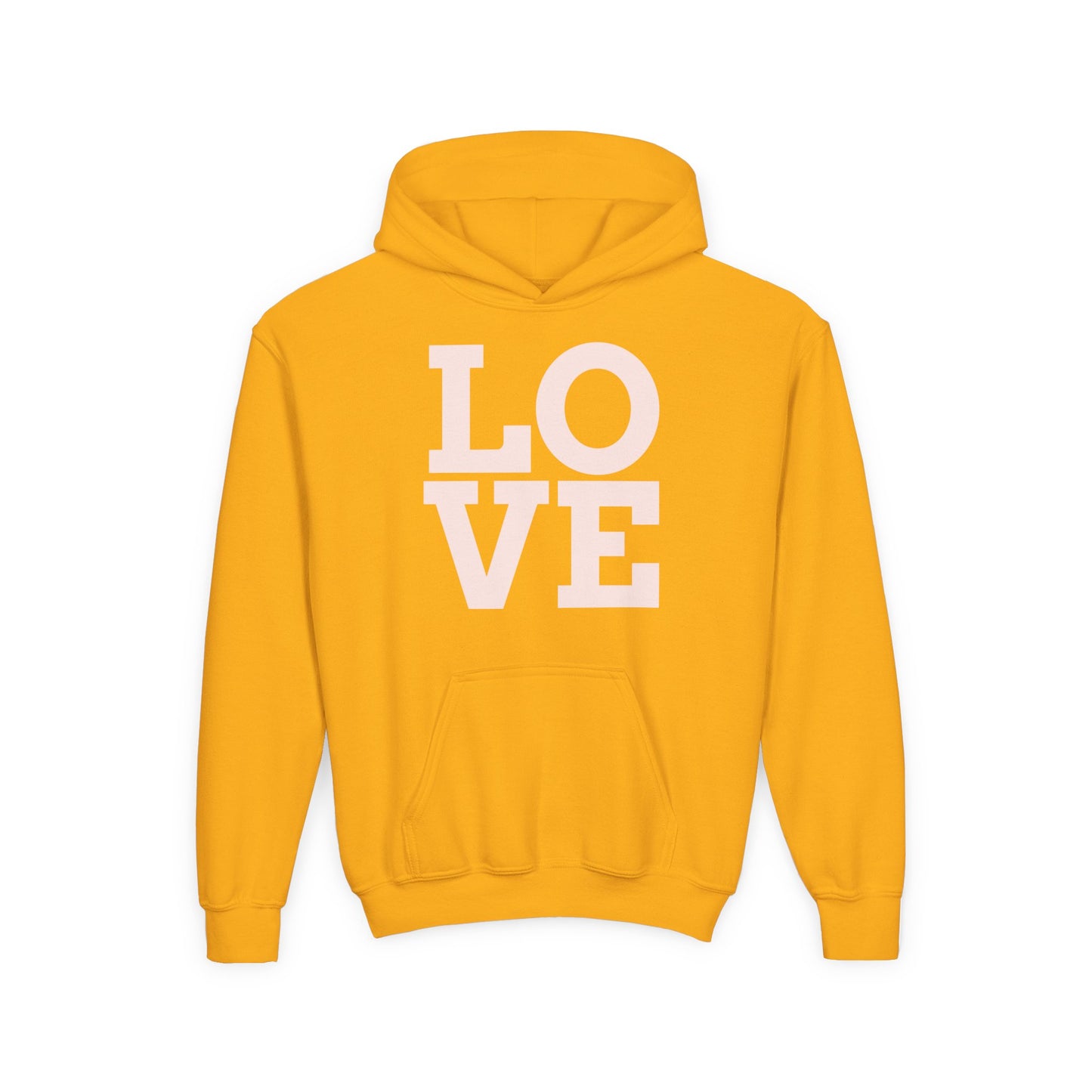 Love Youth Hoodie - Soft Blend Sweatshirt for Teens, Cute Gift for Birthdays, Valentine's Day, Cozy Casual Wear, Inspirational Apparel