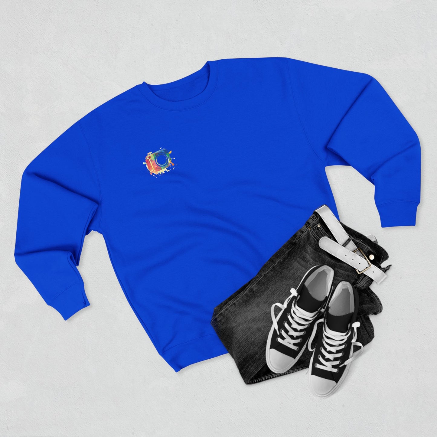 Vibrant Art Crewneck Sweatshirt, Cozy Sweatshirt, Casual Attire, Gift for Friends, Colorful Sweatshirt, Art-Inspired Fashion