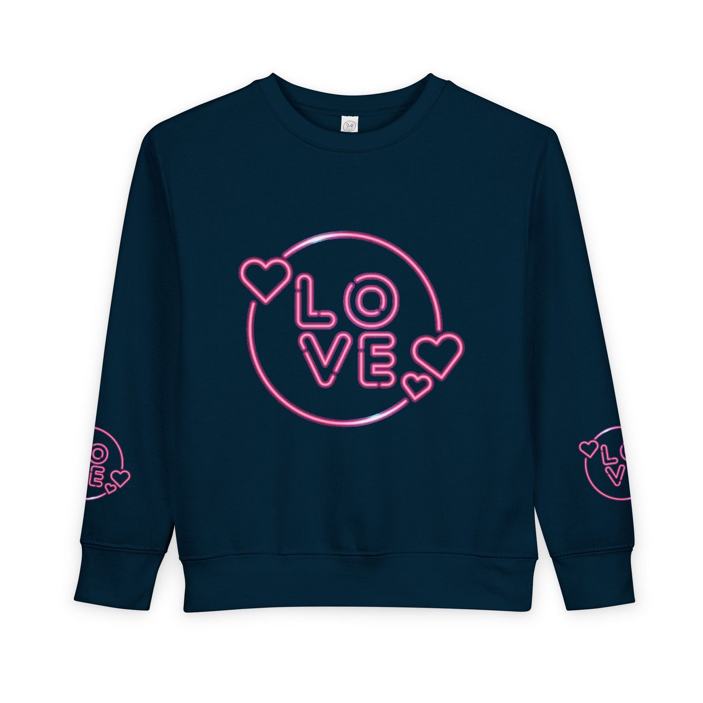Charming Toddler Sweatshirt with 'Love' Print, Cozy Kids Pullover, Cute Gift for Birthdays, Playdates