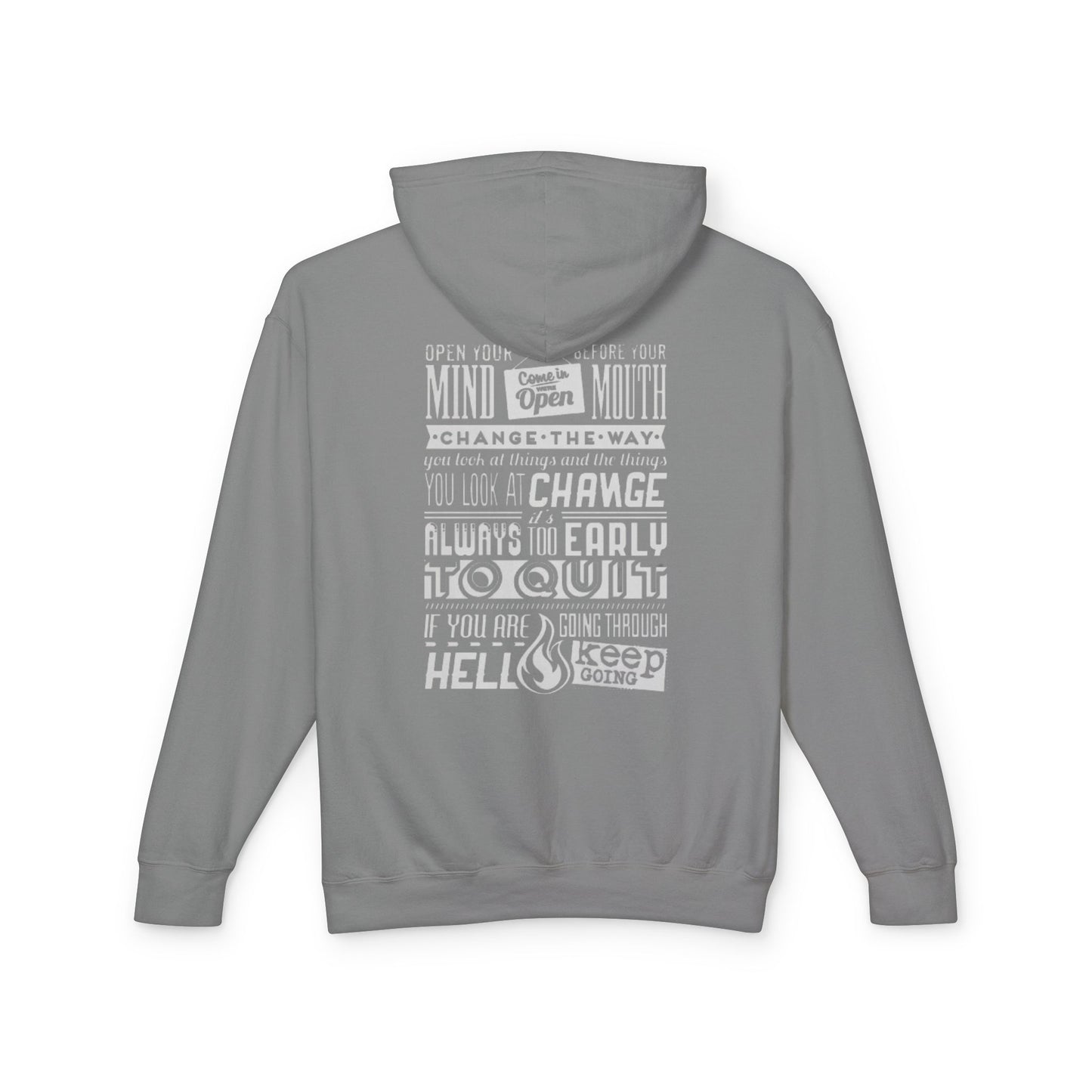 Motivational  Lightweight Hooded Sweatshirt - Change Your Mindset, Inspirational Gift, Everyday Wear, Perfect for Relaxation, [...]