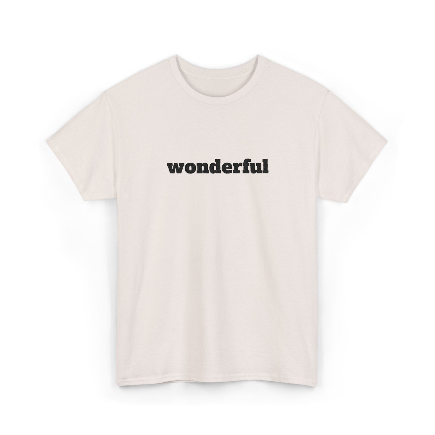 Wonderful Vibes  Heavy Cotton Tee, Casual Graphic Tee, Gift for Friends, Positive Affirmation Shirt, Everyday Wear, Birthday Gift