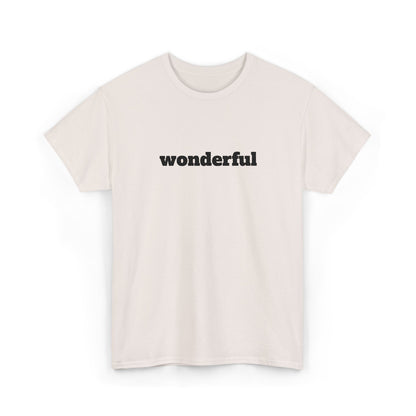 Wonderful Vibes  Heavy Cotton Tee, Casual Graphic Tee, Gift for Friends, Positive Affirmation Shirt, Everyday Wear, Birthday Gift