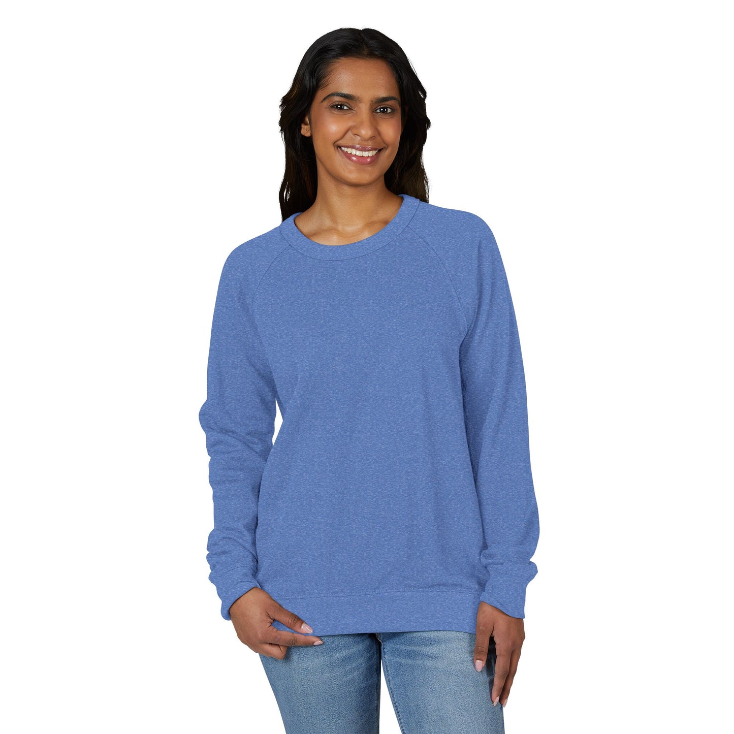 French Terry Raglan Crewneck Sweatshirt, Cozy Casual Wear, Perfect for Lounging, Gift for Him and Her, Everyday Comfort