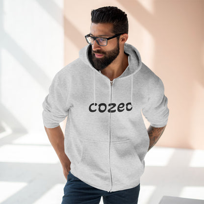 Cozeo Zip Hoodie, Comfortable Sweatshirt, Casual Fashion, Gift for Friends, Cozy Layering Piece