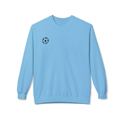 Soccer Fan Fleece Sweatshirt, Cozy Sportswear,  Crewneck, Perfect Gift for Athletes, Great for Game Days and Relaxing