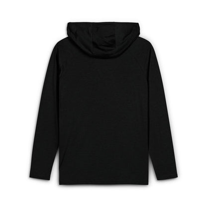 Black Tri-Blend Hoodie — Lightweight Everyday Pullover