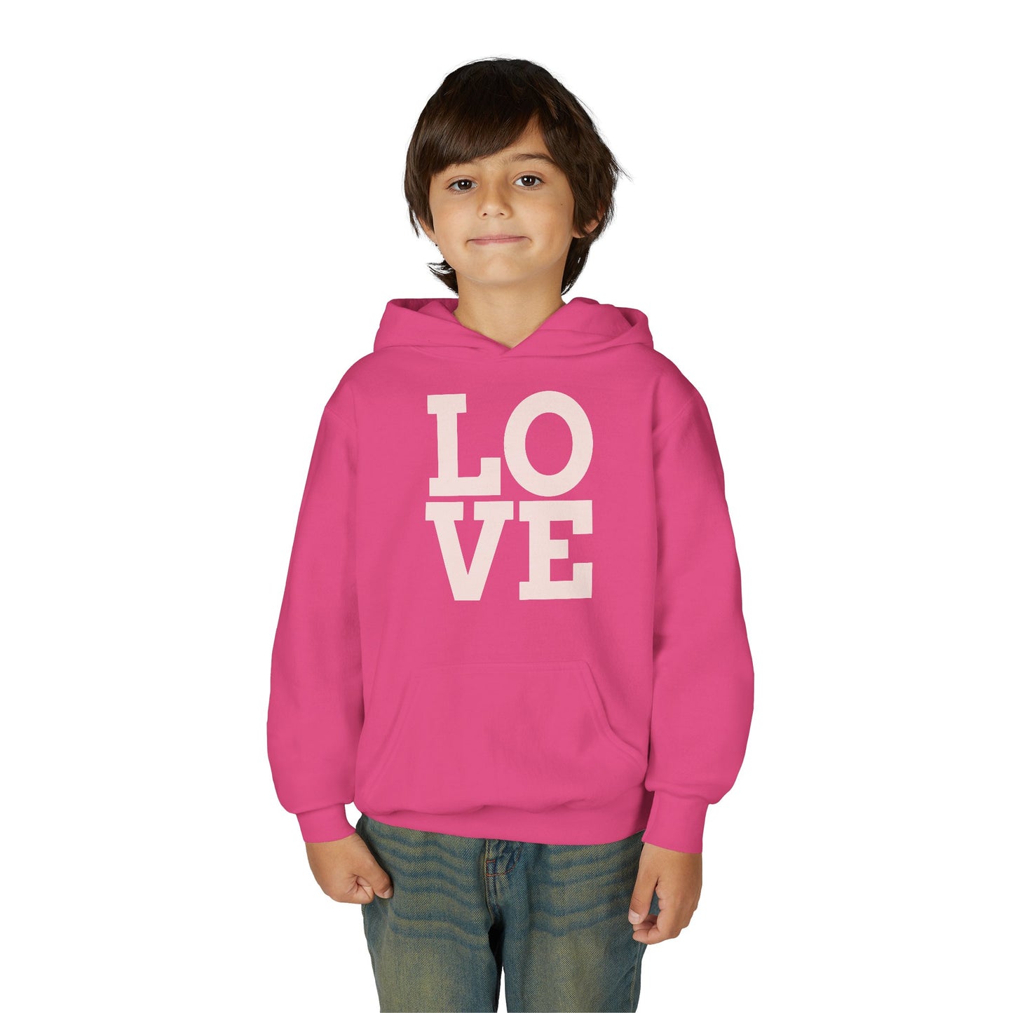 Love Youth Hoodie - Soft Blend Sweatshirt for Teens, Cute Gift for Birthdays, Valentine's Day, Cozy Casual Wear, Inspirational Apparel