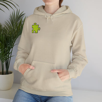 Colorful Puzzle Piece Hoodie for Creative Minds, Perfect for Gifts, Cozy Sweatshirt for Everyday Wear,