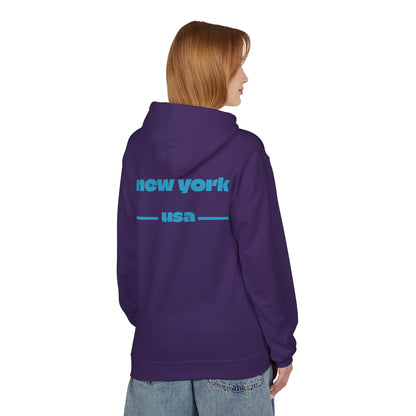New York Star Hoodie, Fleece Sweatshirt, Casual Streetwear, Perfect Gift for Travelers, Cozy Hoodie, Summer Essential