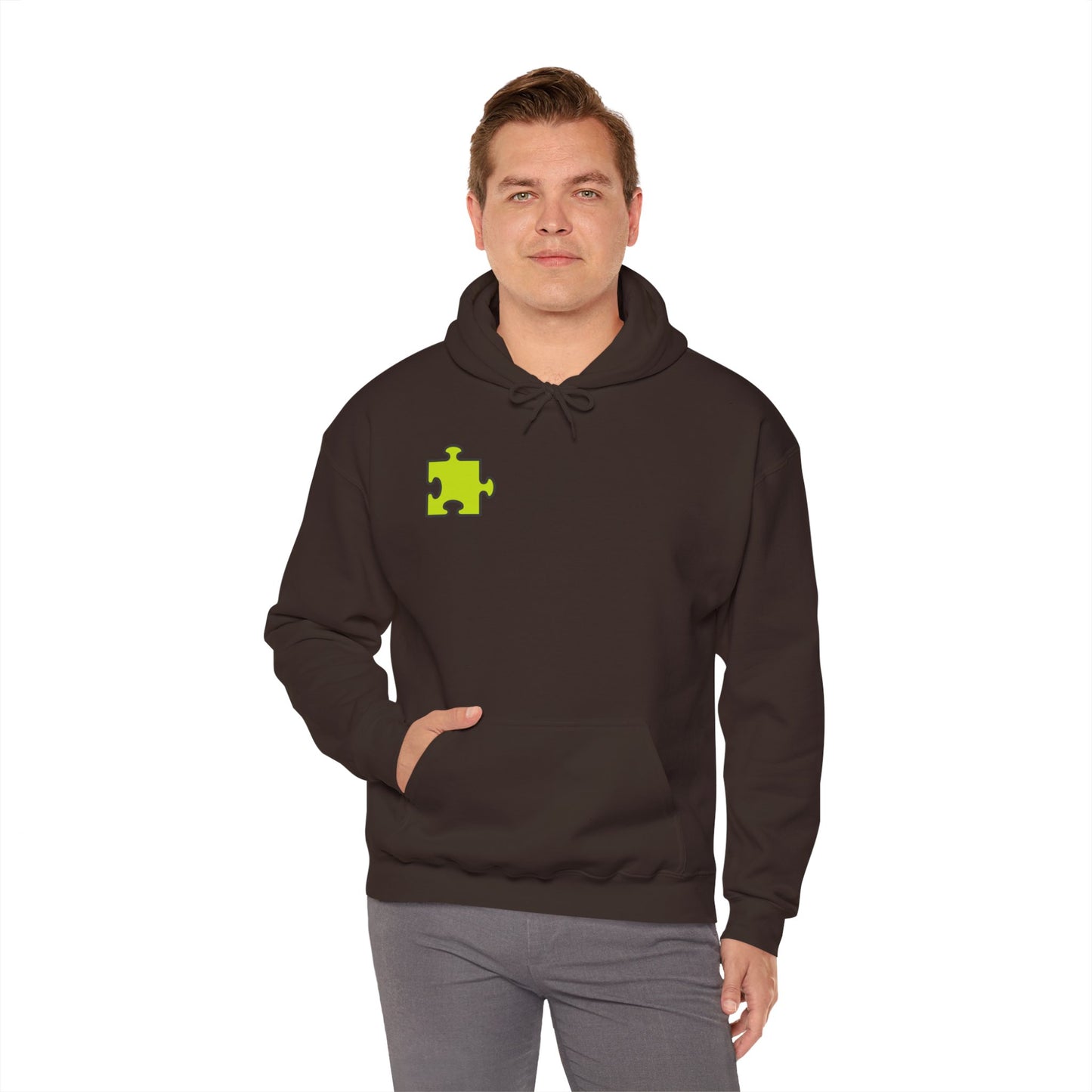 Colorful Puzzle Piece Hoodie for Creative Minds, Perfect for Gifts, Cozy Sweatshirt for Everyday Wear,