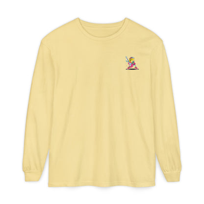 Rock Star  Long Sleeve Tee, Garment-Dyed Shirt for Music Lovers, Streetwear, Concert Casual, Unique Gift Idea