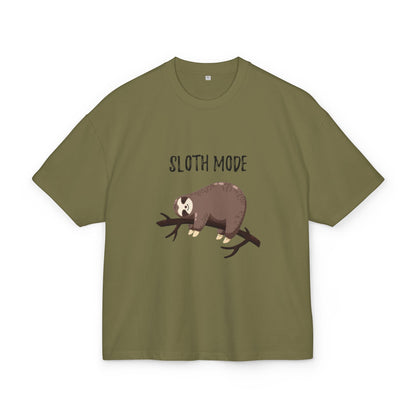 Sloth Mode  Heavy Cotton Tee, Relaxed Fit T-Shirt, Funny Animal Tee, Gift for Sloth Lovers, Humor T-Shirt, Casual Everyday Wear