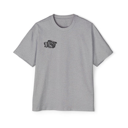 Floral Camera Oversized Tee, Photography Lover Shirt, Casual Graphic T-Shirt, Gift for Creatives, Trendy Streetwear