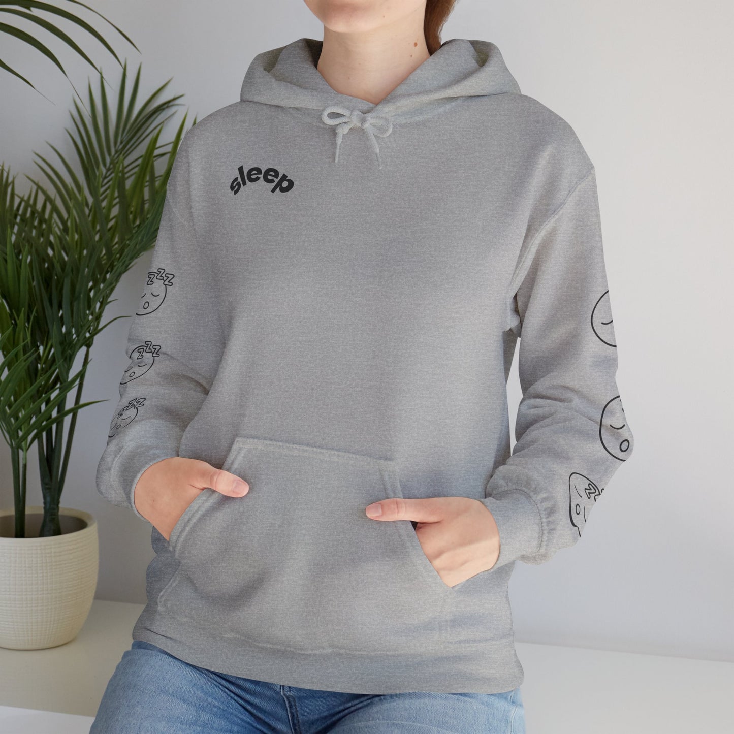 Cozy Sleepy Hoodie -  Heavy Blend™ Sweatshirt, Sleep Graphic, Cozy Gift, Chillwear, Relaxation Apparel, Dorm Essentials