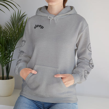 Cozy Sleepy Hoodie -  Heavy Blend™ Sweatshirt, Sleep Graphic, Cozy Gift, Chillwear, Relaxation Apparel, Dorm Essentials