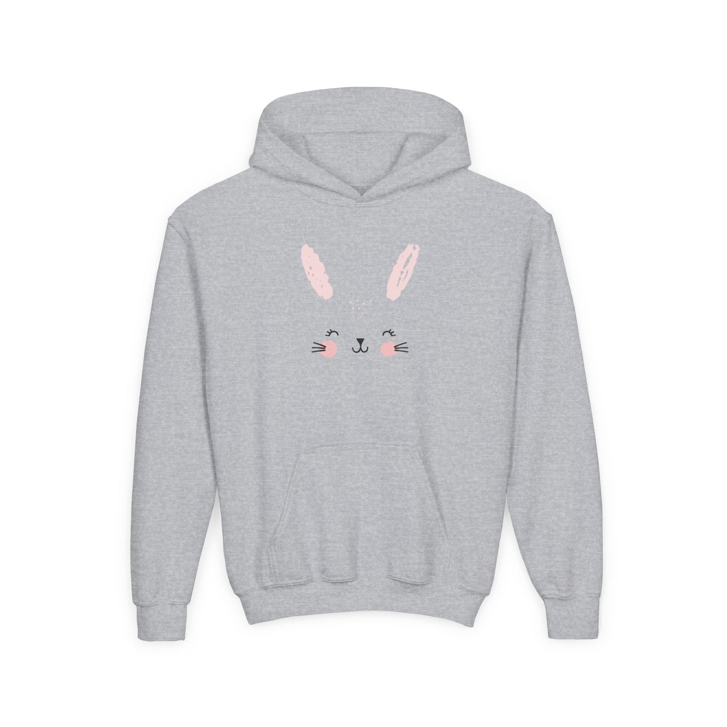 Cute Bunny Youth Hoodie - Perfect for  Spring Celebrations, Gift for Kids, Cozy Sweatshirt, Animal Lover Apparel