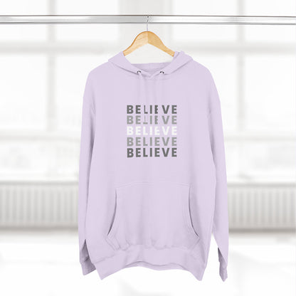 Inspiring Three-Panel Fleece Hoodie, Cozy Pullover, Motivational Gift, Everyday Wear, Layering Essential