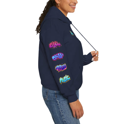 Graffiti Art  Hoodie - Cozy Streetwear, Unique Gift for Art Lovers, Perfect for Festivals, Casual Wear, Cool Graphic Sweatshirt