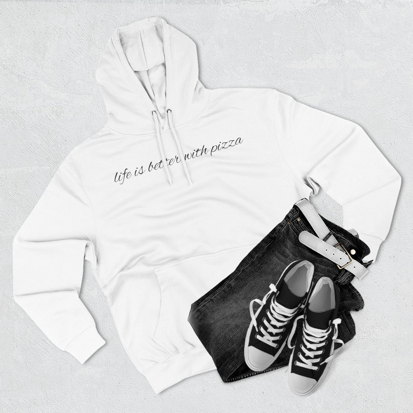 Cozy Pizza Hoodie, Fun Graphic Fleece Sweatshirt, Ideal for Food Lovers, Casual Wear, Gift for Pizza Lovers, Comfort and Style