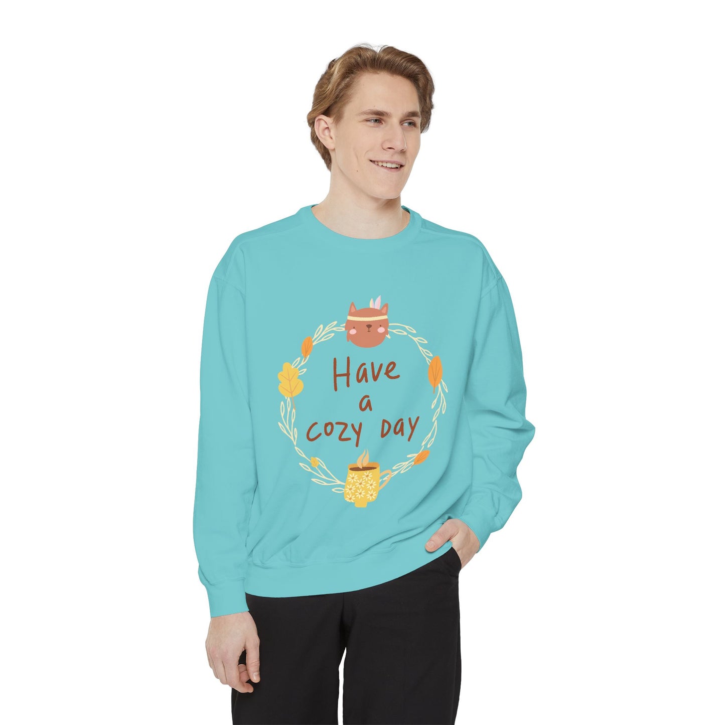 Cozy Day Sweatshirt | Garment-Dyed | Cute Fall Fashion, Everyday Wear, Gift for Her, Relaxed Style, Autumn Apparel