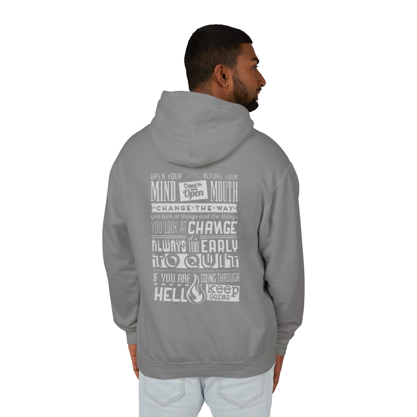Motivational  Lightweight Hooded Sweatshirt - Change Your Mindset, Inspirational Gift, Everyday Wear, Perfect for Relaxation, [...]