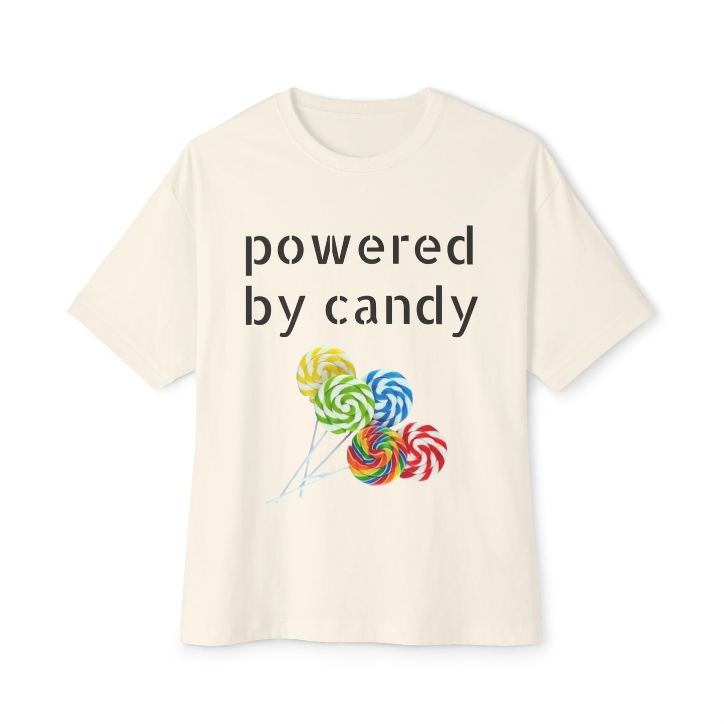 Candy-Themed  Oversized Boxy Tee, Sweet Treat Shirt, Fun Summer Tee, Trendy Casual Wear, Gift for Candy Lovers, Party Shirt, [...]