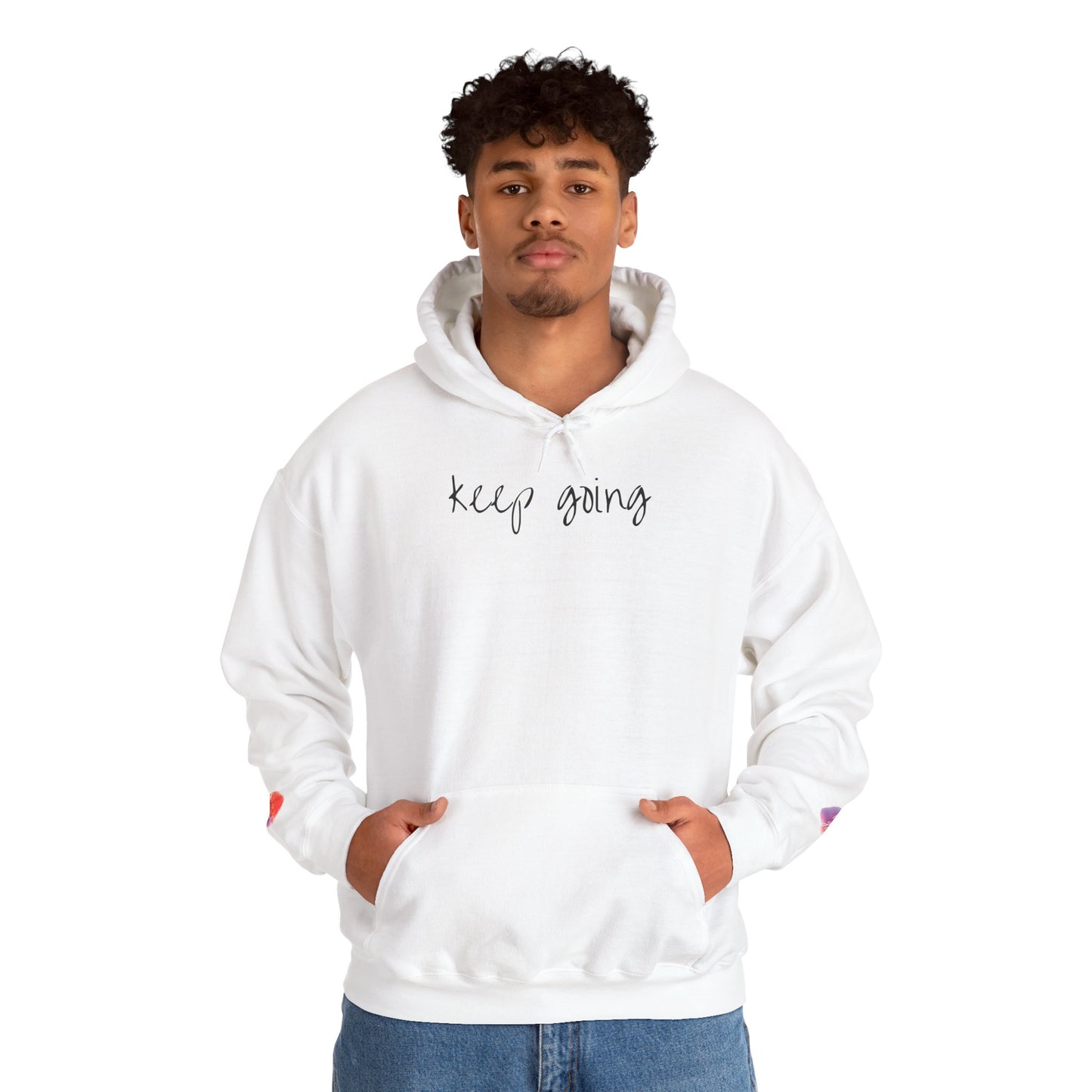 keep going design Heavy Blend™ Hooded Sweatshirt