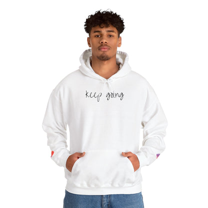 keep going design Heavy Blend™ Hooded Sweatshirt