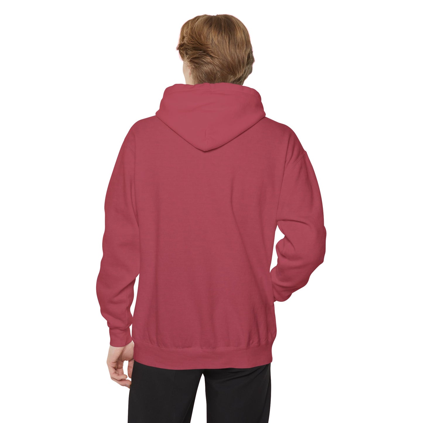 Sporty  Garment-Dyed Hoodie - Casual Comfort for Sports Lovers,  Apparel, Activewear, Gift for Athletes, Cozy Loungewear