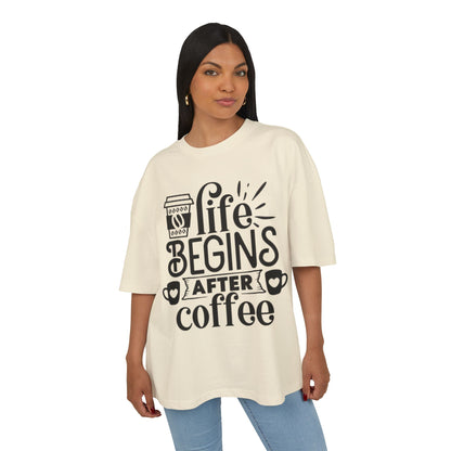 Coffee Lovers  Box Tee - Life Begins After Coffee Shirt, Gift for Barista, Funny Tee, Coffee Addict Gift, Casual Wear
