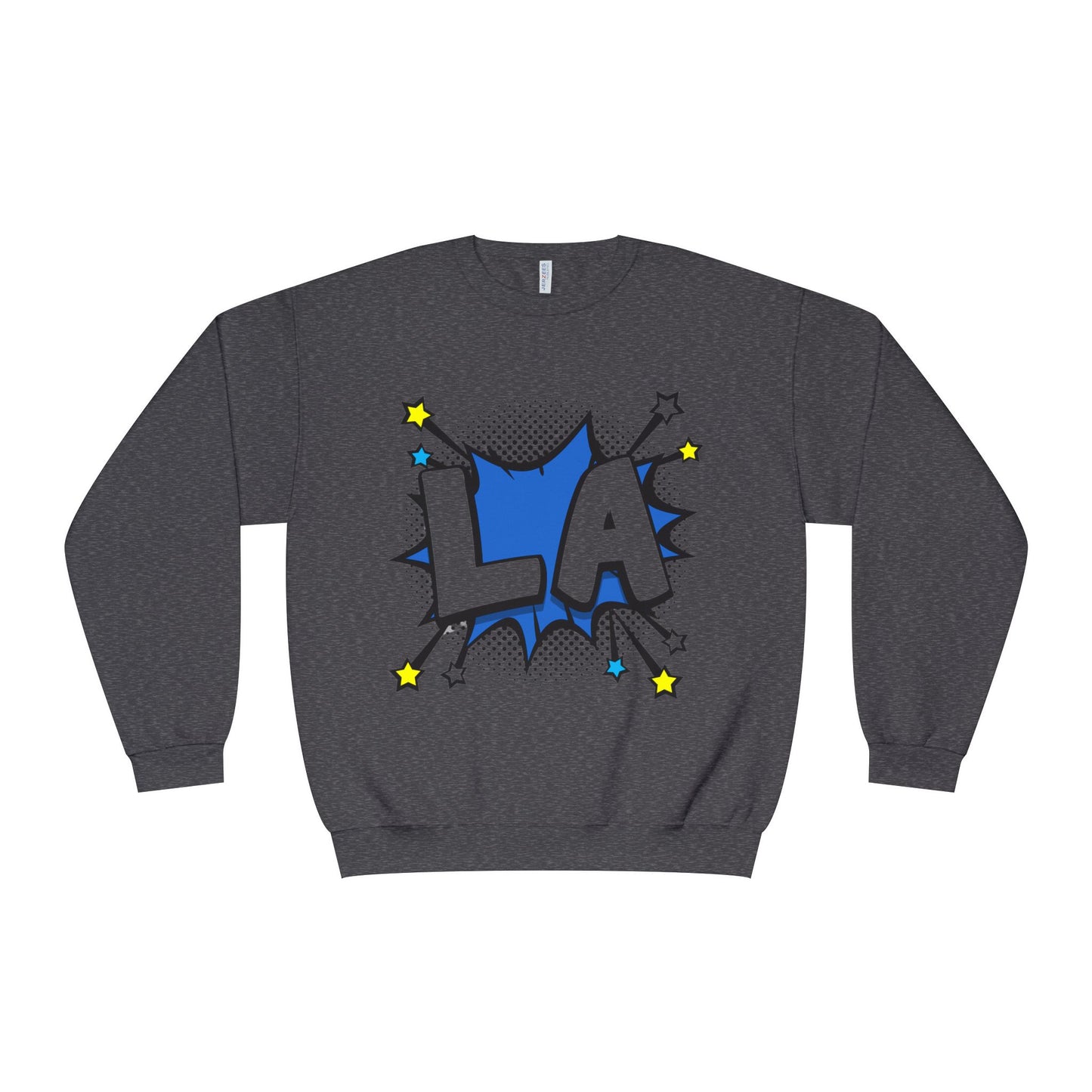 Cool LA Comic Style Crewneck Sweatshirt,  Graphic Sweater, Gift for Him, Her, Casual Wear
